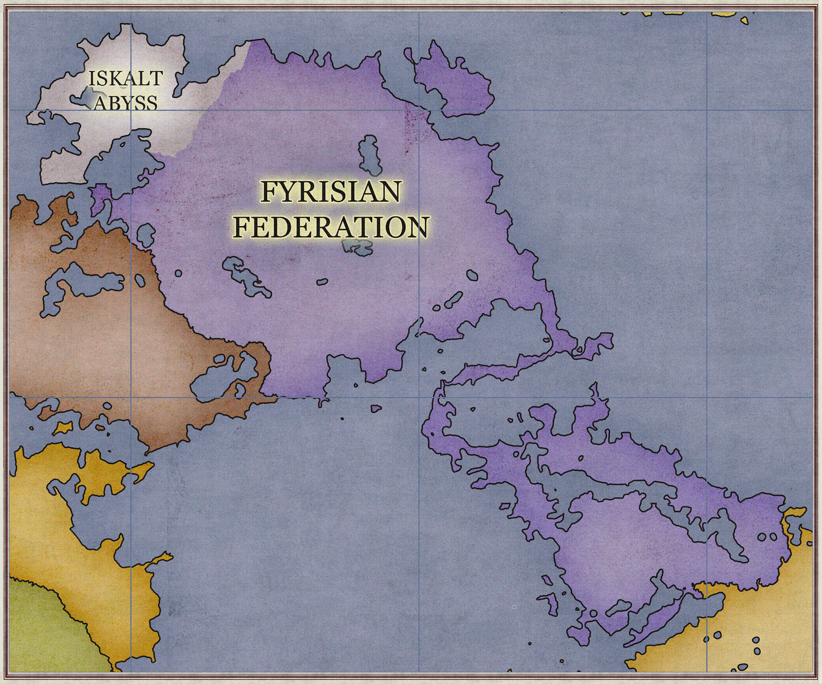 Fantasy map of the Fyrisian Federation