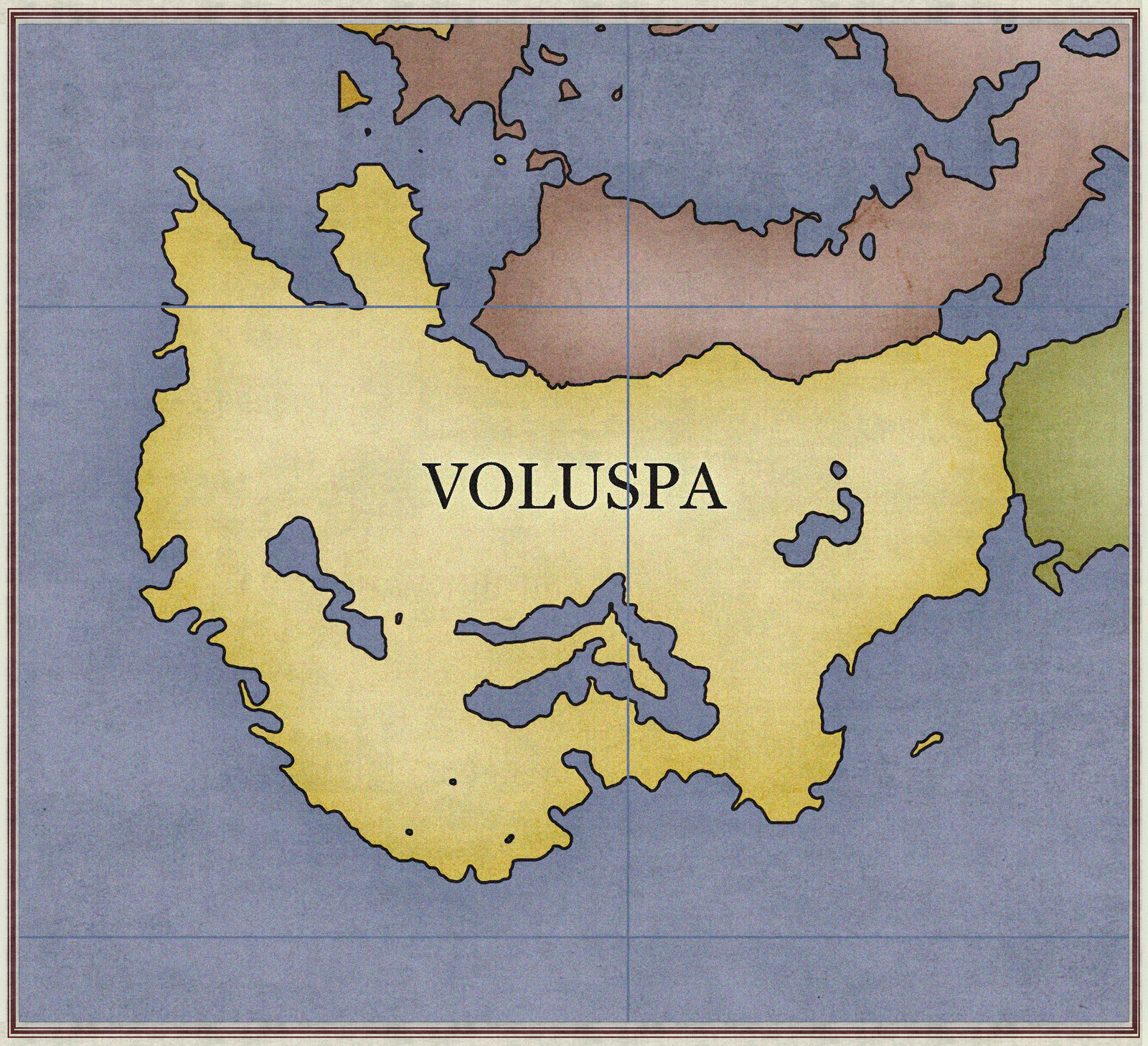 Fantasy map of Voluspa